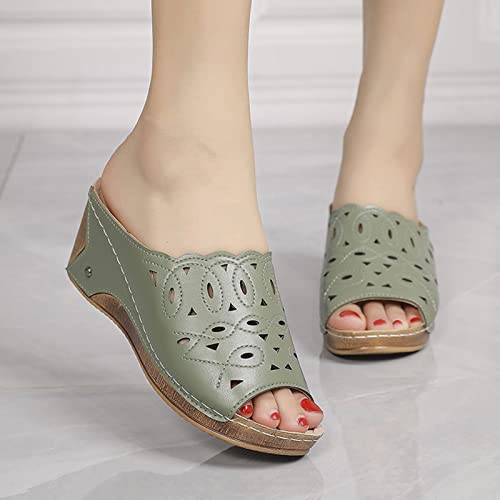 HHZYT Sandali con Zeppa per Donna Sandali