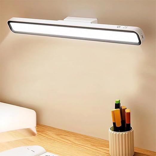 Magnetic Rechargeable Desk LED Lamp with Touch Dimmer | 3-Mode Study & Reading Light for Hostel, Bedroom, Travel & Power-Cut Use