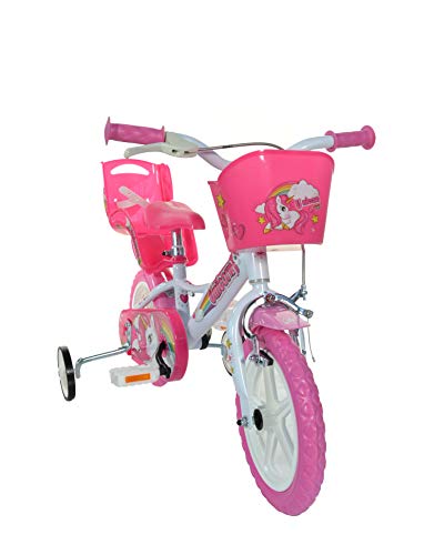 Dino Bikes 124RL-UN Kinderfahrrad Fahrrad, Weiß/Pink, 12 Zoll – Bild 3
