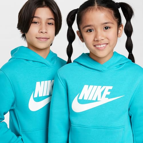 Nike Sportswear Club Fleece Big Kids' Hoodie (FD2988-345, Dusty Cactus/White)3