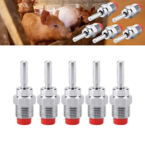 5pcs 15 × 10 × 2 5pcs Tampa de Cobre de Aço Inoxidável Bebedor Automático de Mamilo de Porco