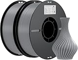 Creality Ender PLA Filament 1,75mm, Grau, 2er-Pack 1kg Spulen, Maßgenauigkeit ±0,03mm, PLA Filament für 3D-Drucker, kompatibel mit FFF Druckern, hohe Druckqualität