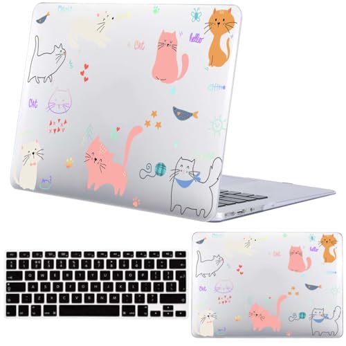 Étui rigide MacBook Pro 16 A2485 A2991 protection premium et couvre-clavier chat