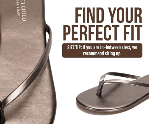 Image of Project Cloud Flip Flops for Women Footwear- Lightweight and Memory Foam Insole Sandals for Women 2026 - Durable Non-Slip Beach Essentials Flats for Women Sandals (Foundations)
