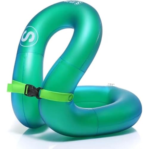 Flotador Bebé, Flotador de Natación niños, Inflable Flotador Piscina Bebé, Espesado de Dos Capas Chaleco Natación con correa de seguridad para Entrenamiento de Natación -6-10años/60 to 120lbs(30-60kg)