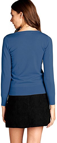 Image of ToBeInStyle Women's Classic Long Sleeve V-Neck Pullover Sweater