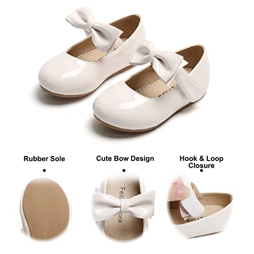 Image of Felix & Flora Toddler Flower Girl Dress Shoes - Girl Ballet Flats Party School Shoes Wedding