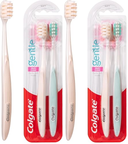 Colgate Gentle Gum Care Manual Toothbrush, 4 Pack, Soft Bristles