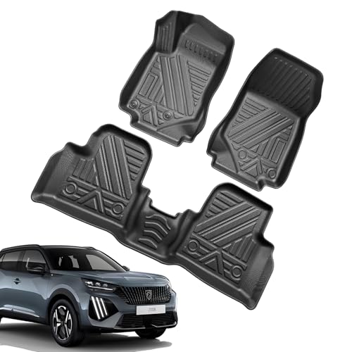 Tapis de sol pour Peugeot 2008 II anti-boue étanche à rebord élevé