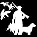 FAFPAY Autocollant de Voiture Autocollant en Vinyle pour la Chasse au Canard, 14cm * 12.8cm, Autocollant de Voiture, Noir/Argent S6-3318   Argent