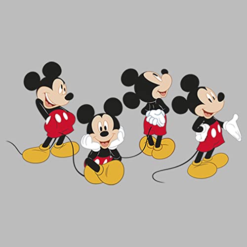 Disney Mickey Mouse Poses Portrait Girls Heather T-Shirt2