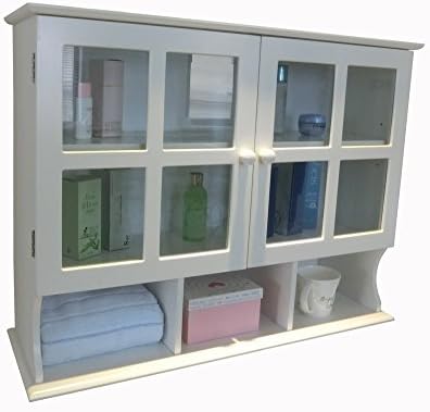 Homecharm W31.5 x D9.6 x H24-Inch Wall Cabinet,White (HC-032)