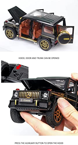 Image of Exquisite Car Model 1 /24 Benz G63 Amg Model Car, Zinc Alloy Pull Back Toy Car With Sound And Light For Kids Boy Girl Gift (Color As Per Available), Multicolor
