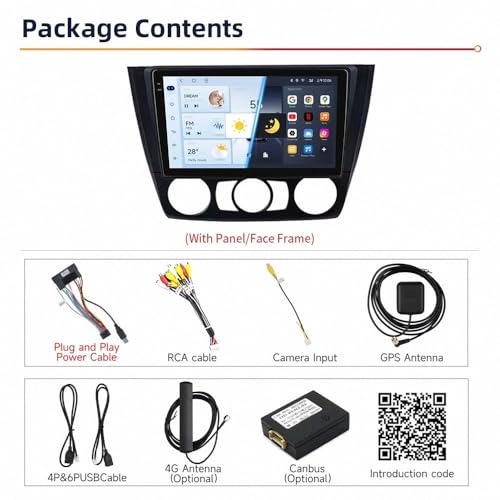 Radio Carplay para BMW E87 E81 E82 E88 para viajar conectado con mapas en pantalla táctil 7