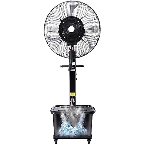 TsoLay Misting Fan, Portable Oscillating Fan On Stand, Outdoor Moving Floor Fan, Large Commercial Misting Fan Heavy Duty, 26in 30in (Size : 26in) Cover