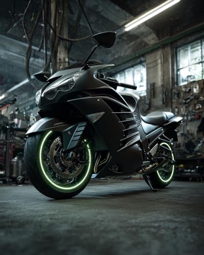 Image of customTAYLOR33 NEW Special Edition Lime Green High Intensity Grade Reflective Copyrighted Safety Rim Tapes, 15 inch /21 inch (Combination Rim Size)