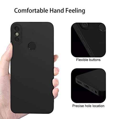 Image of JANAK RAJ Silicone Back Case Cover Compatible with Xiaomi Redmi Note 5 Pro| Slim Liquid Silicone Soft Gel Rubber | Camera Protection -Black