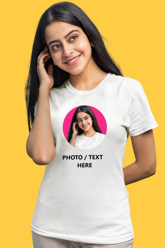 Image of THEWHOOP Personalized Custom Print Round Neck White Polyester Kids and Adults T-Shirts for Boys, Girls, Men, Women