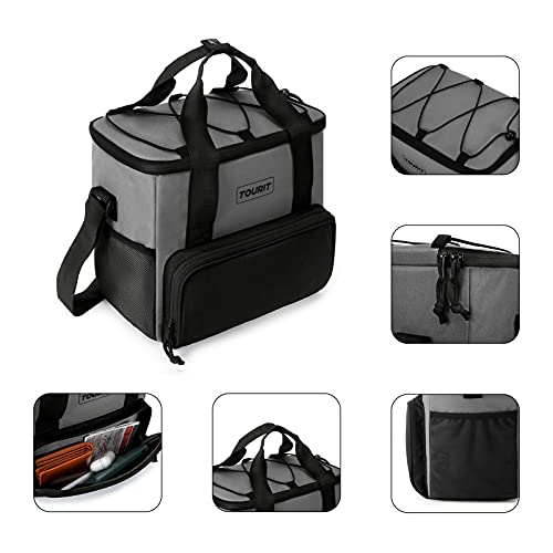 Tourit Cooler Bag 24-Can Insulated Soft Cooler Lunch Coolers Portable Cooler Bag For Picnic, Beach, Work, Trip, Daily,Grey #TOP2