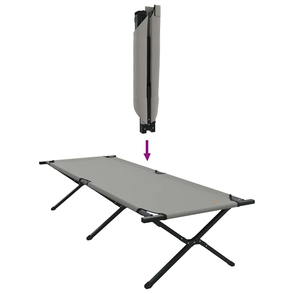 INLIFE Klapp Schlafbett fürs Camping 2 pcs Grau Ox Stoff,Sportartikel,Outdoor-Aktivitäten,Camping & Wandern,Camping-Möbel,Feldbetten,Grau,17.4 KG,42003195