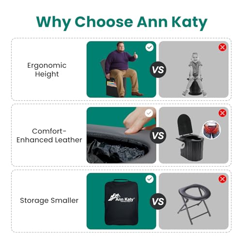 Upgrade XL Portable Toilet for Adults, Extra Large Portable Travel Floding Toilet, Camping Tall Toilets with Lid for Adults and Kids Compact Potty for Car,Hiking,Beach and Camping - Image 5