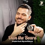 Red-Blooded Beard Balm For Men - Cologne Scent With Organic Jojoba Oil - Styles, Strengthens & Softens Beards & Mustaches - All Natural and Vegan Beard Wax for Men - Image 4