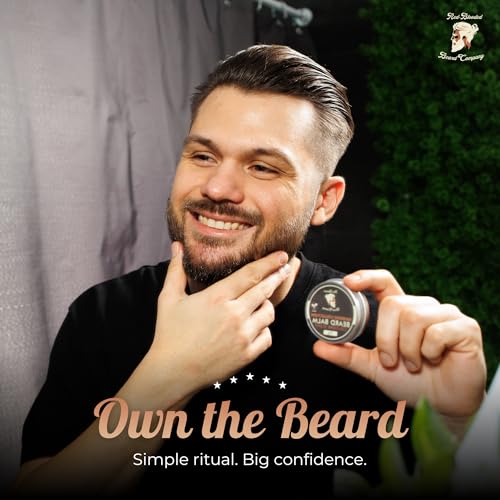 Red-Blooded Beard Balm For Men - Cologne Scent With Organic Jojoba Oil - Styles, Strengthens & Softens Beards & Mustaches - All Natural and Vegan Beard Wax for Men - Image 5