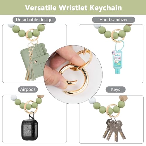 Image of Wristlet Wallet for Women with Keychain - RFID Card Holder Small Wallet Wristlet with Key Ring