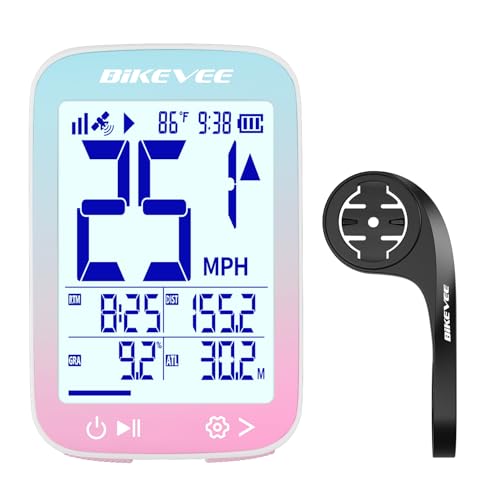 Image of GPS Bike Computer Wireless Cycling Computer with Auto Backlight, Bicycle Speedometer Odometer, Waterproof GPS Speed Tracker for Road Mountain Bikes