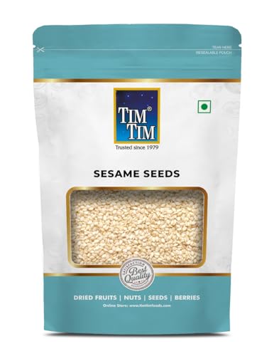 Image of Tim Tim Raw Sesame Seeds - Natural, Unpolished & Whole | Rich in Calcium & Iron | Super Seeds for Cooking & Health (250g)
