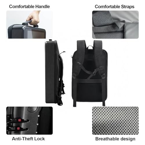 Image of 21.5 Inch Touchscreen Advertising Backpack, 1000nits High Brightness LCD Screen Backpack, IP65 Waterproof Digital Signage Backpack with USB /App /CMS Input for Auto Playback, Split Screen, Android 11OS