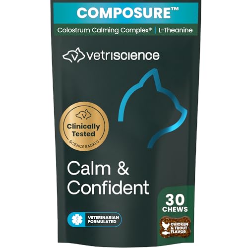 VetriScience Composure Calming Chews for Cats – Supports Relaxation &
