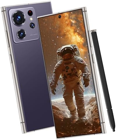S24 Ultra Unlocked Cell Phones Smartphone with Built-in Pen 8+256GB Android 13 Phones 6.8" HD Screen Dual SIM 108MP+48MP Camera 6800 mAh (Violet)
