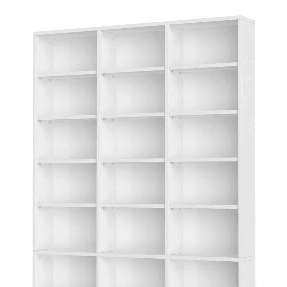 Vicco Scaffale porta cd Jukebox, Bianco, 102 x 178 cm