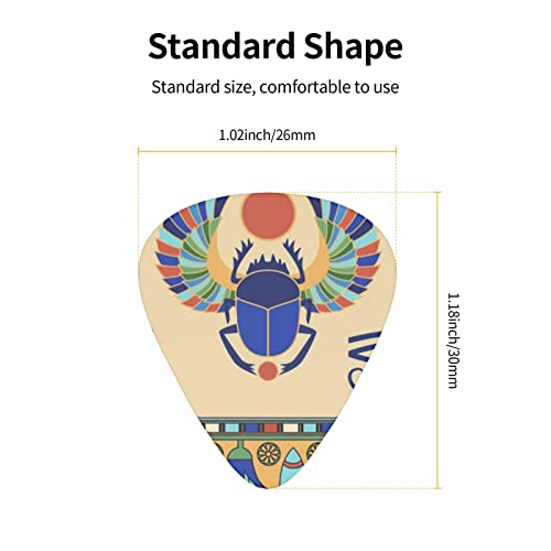 Ensemble de 12 médiators de guitare scarabée égyptien pour guitare acoustique, guitare électrique, contrebasse, ukulélé - Les Beatles, Paul McCartney, John Lennon, RIngo Starr, George Harrison Ensemble de 12 médiators de guitare scarabée égyptien pour guitare acoustique, guitare électrique, contrebasse, ukulélé – Image 5