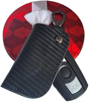 Remote Key Cover Compatible with BMW 1 3 5 SERIES X1 X3 X5 X6 E60 E90 E70 Z4 TPU Case Key Fob Keyless Remote Control Smart A (Black Leather)