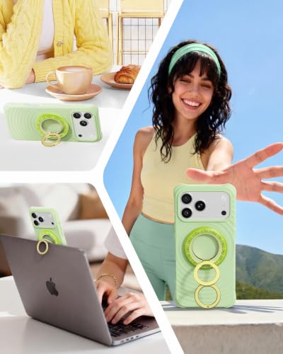 Image of SYNCWIRE Magnetic Phone Ring Holder, for MagSafe Phone Grip Stand Kickstand | 360 Rotation, Double-Sided Magnet, Cell Phone Grip Finger Holder, for iPhone 17 16 15 14 13 12 Pro Max, MagSafe Accessories