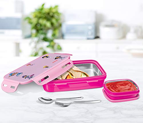 Milton Steely Deluxe Mini Inner Steel Kids Tiffin Box, Dark Pink, steel - Image 3