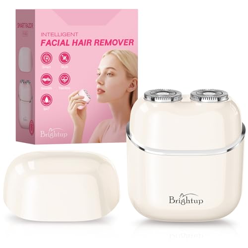 Image of Bright Facial Hair Removal for Women - Painless Shaver for Home & Travel | Painless Glide for Peach Fuzz-Usb-C Fast Charge, IPX7 Rinses Clean, Tsa-Friendly & Fits Any Purse or Carry-On.