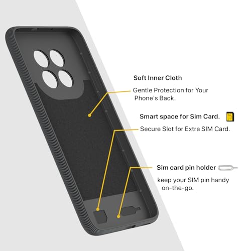 Image of Pikkme Back Cover for Oppo F29 5G Soft Grip 3D Hexa Cube Texture Silicone Bumper Case (Grey)