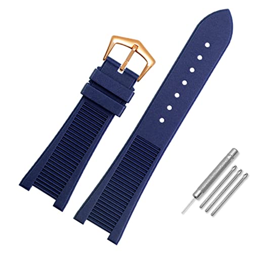 Chaîne de montre silicone Patek Philippe 5711 encoche spéciale 24-13 mm