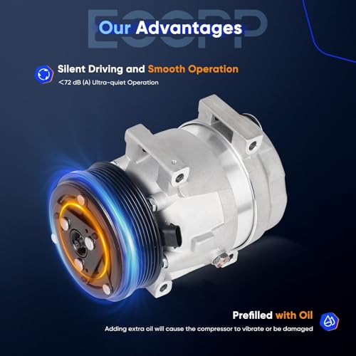 Image of ECCPP AC Compressor Direct Fit for Suzuki Verona L6 2.5L 2004-2006 | for Chevrolet Epica L6 2.5L 2004-2006, 2009 97292,98292 Fast Cooling AC Compressor with Clutch Low Vibration Fuel Efficient