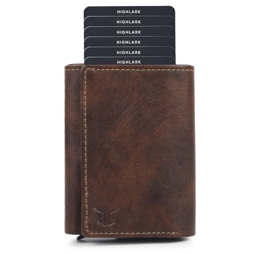 Highlark RFID Protected Leather Wallet Cardholder Brown - Image 2