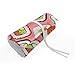 ABAKUHAUS Sushi Mäppchen Rollenhalter, Asian Famous Food Meeresfrüchte, langlebig und tragbar Segeltuch Stiftablage Organizer, 72 Schlaufen, Mehrfarben