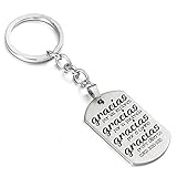  Llavero personalizado profesor grabado láser acero inoxidable gracias, con nombre y curso