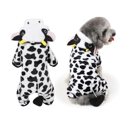 Disfraz de Vaca para Perros Pequeños Happyyami Talla S