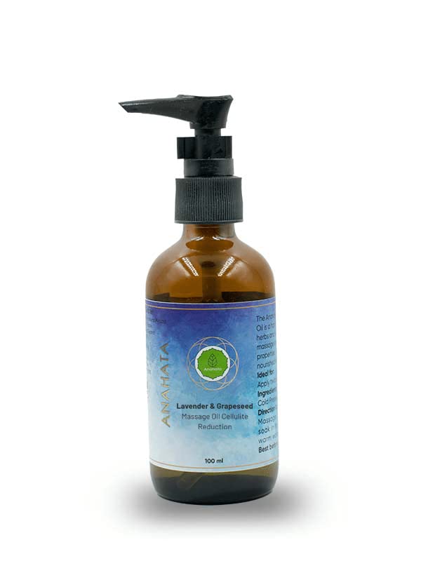 Anahata Lavender & Grapeseed Massage Oil 100ml Reduces Cellulite and