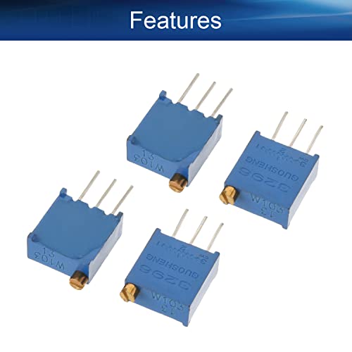 Heyiarbeit 10K Ohm 3296W-103 Trimmer Potentiometer 3 Pins Carbon Film Variable Potentiometer for Printed Circuit Boards Televisions Induction Cookers 10pcs
