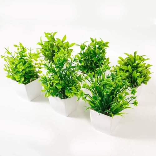 WillingYou フェイクグリーン ６点セット 観葉植物 人工観葉植物 造花 インテリア お世話不要 プレゼント 手のひらのサイズ [5]