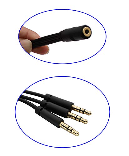 Cable divisor Y de audio 3.5mm con 3 salidas macho y 1 hembra miniatura 5